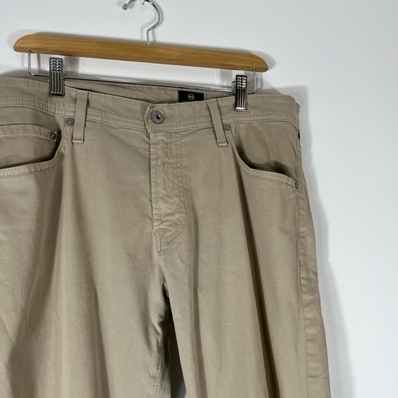 MEN'S Adriano Goldschmied Tellis Chino Pants 36/34 Tan Beige Modern Slim Khaki - Picture 5 of 12